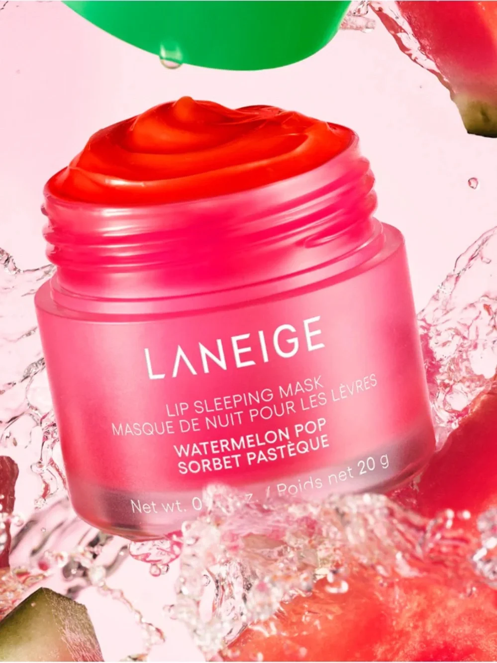 NEW LANEIGE Watermelon Pop Lip Sleeping Mask - Pink/Red